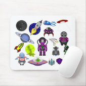 Weltraumklammer Außerirdische Mousepad (Mit Mouse)