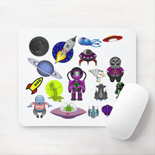 Weltraumklammer Außerirdische Mousepad (Mit Mouse)