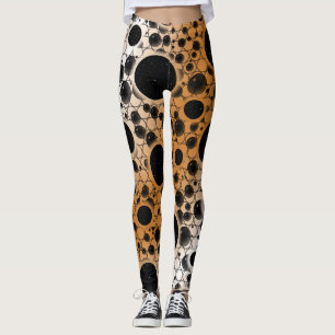 Weltraumknochen - Weiß/Bronze Leggings