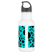 Weltraumknochenpunkte - Cyan Edelstahlflasche (Rückseite)