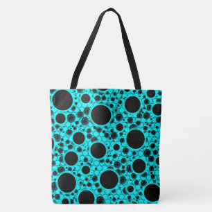 Weltraumknochenpunkte - Cyan Tasche