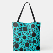 Weltraumknochenpunkte - Cyan Tasche (Rückseite)