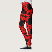 Weltraumknochenpunkte - Rot Leggings (Links)