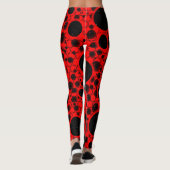 Weltraumknochenpunkte - Rot Leggings (Rückseite)