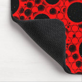 Weltraumknochenpunkte - Rot Mousepad (Ecke)