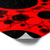 Weltraumknochenpunkte - Rot Poster (Ecke)