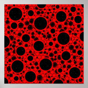 Weltraumknochenpunkte - Rot Poster