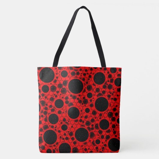 Weltraumknochenpunkte - Rot Tasche (Vorderseite)