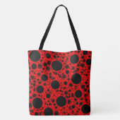Weltraumknochenpunkte - Rot Tasche (Rückseite)