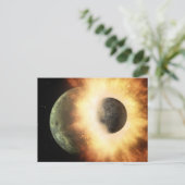 Weltraumkollision Postkarte (Stehend Vorderseite)