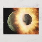 Weltraumkollision Postkarte (Vorderseite)
