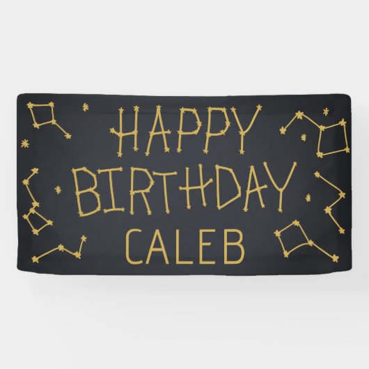 Weltraumkonstellation am Geburtstag Banner (Horizontal)