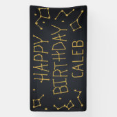 Weltraumkonstellation am Geburtstag Banner (Vertikal)