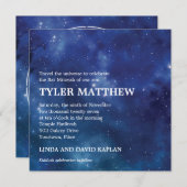 Weltraumkonstellation Galaxy Bar Mitzvah Einladung (Vorne/Hinten)