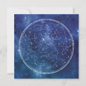 Weltraumkonstellation Galaxy Bar Mitzvah Einladung (Rückseite)