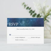 Weltraumkonstellation Galaxy Bar Mitzvah UAWG RSVP Karte (Stehend Vorderseite)