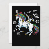 Weltraumkosmonaut Fantasy Animal Unicorn Geschenk Save The Date (Vorne/Hinten)