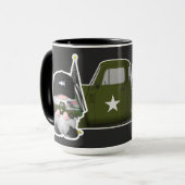 Weltraumkraftgenom mit militärischem LKW Tasse (Vorderseite Links)