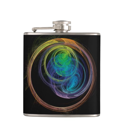 Weltraumkreise Flachmann (Vorderseite)