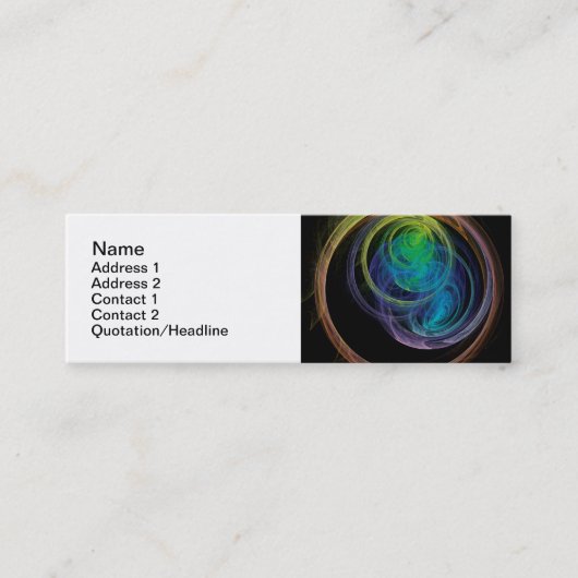 Weltraumkreise Mini Visitenkarte (Vorderseite)