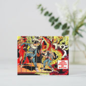 Weltraumkrieger kämpfen gegen die Science Fiction  Postkarte (Stehend Vorderseite)