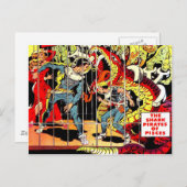 Weltraumkrieger kämpfen gegen die Science Fiction  Postkarte (Vorne/Hinten)