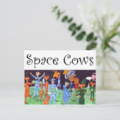 Weltraumkühe und Mondschläger Postkarte (Stehend Vorderseite)