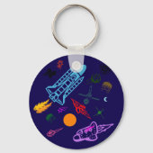 Weltraumkunst Schlüsselanhänger (Vorderseite)