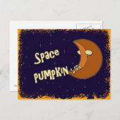 Weltraumkürbis Postkarte (Vorne/Hinten)