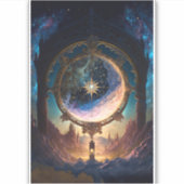 Weltraumlandschaft der kosmischen Fantasie Aufkleber (Vorderseite)