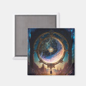 Weltraumlandschaft der kosmischen Fantasie Magnet (Vorderseite/Rückseite)