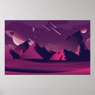 Weltraumlandschaft Poster