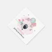 Weltraummädchen 1. Reise um die Sonne Geburtstag Serviette (Ecke)