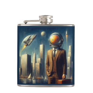 Weltraummann Flachmann