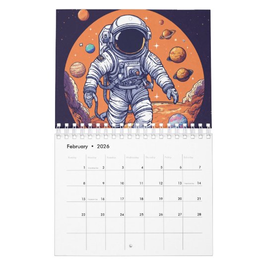 Weltraummann Kalender (Feb 2026)