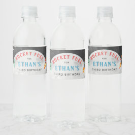 Weltraummarken Alien Geburtstag Wasserflaschen Wasserflaschenetikett