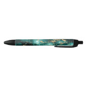 Weltraummarmor Black Green Starry Night Golden Kugelschreiber (Unterseite)