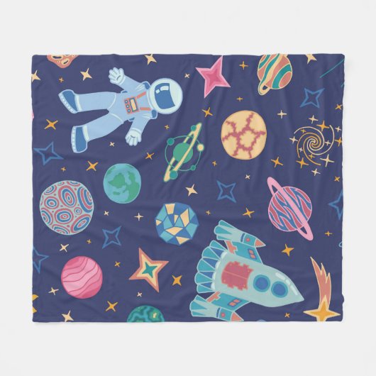 Weltraummission Fleecedecke (Vorderseite (Horizontal))