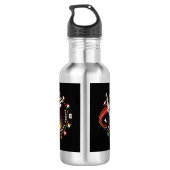 Weltraummissionsabzeichen Edelstahlflasche (Rückseite)