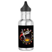Weltraummissionsabzeichen Edelstahlflasche (Links)