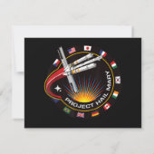 Weltraummissionsabzeichen Einladung (Rückseite)