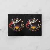 Weltraummissionsabzeichen Feiertagskarte (Innenseite)