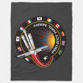 Weltraummissionsabzeichen Fleecedecke (Vorderseite)