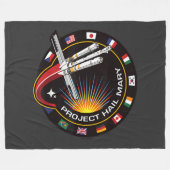 Weltraummissionsabzeichen Fleecedecke (Vorderseite (Horizontal))