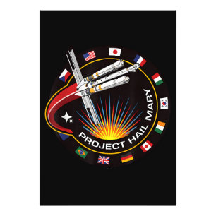 Weltraummissionsabzeichen Fotodruck