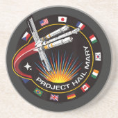 Weltraummissionsabzeichen Getränkeuntersetzer (Vorne)