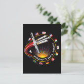 Weltraummissionsabzeichen Karte (Stehend Vorderseite)