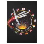 Weltraummissionsabzeichen Klemmbrett (Rückseite)