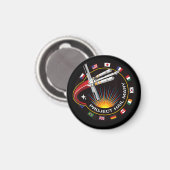 Weltraummissionsabzeichen Magnet (Vorderseite/Rückseite)