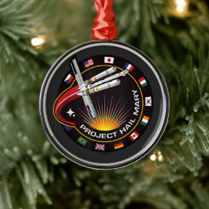 Weltraummissionsabzeichen Ornament Aus Metall
